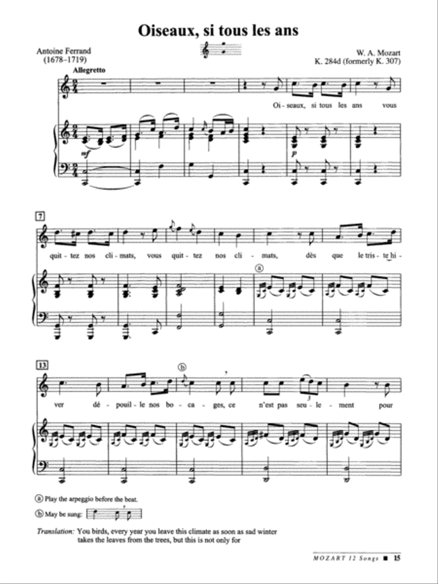 Mozart -- 12 Songs Mozart -- 12 Songs Voice scores gallery preview page 4