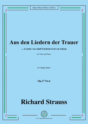 Richard Strauss-Aus den Liedern der Trauer,in f sharp minor,Op.17 No.4