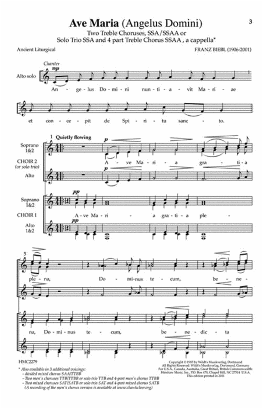 Ave Maria SSA scores gallery preview page 2