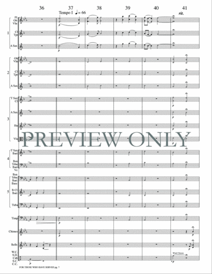 For Those Who Have Served Concert Band scores gallery preview page 10