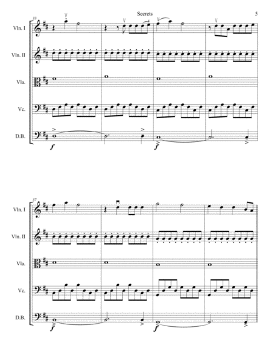 Secrets String Orchestra scores gallery preview page 5