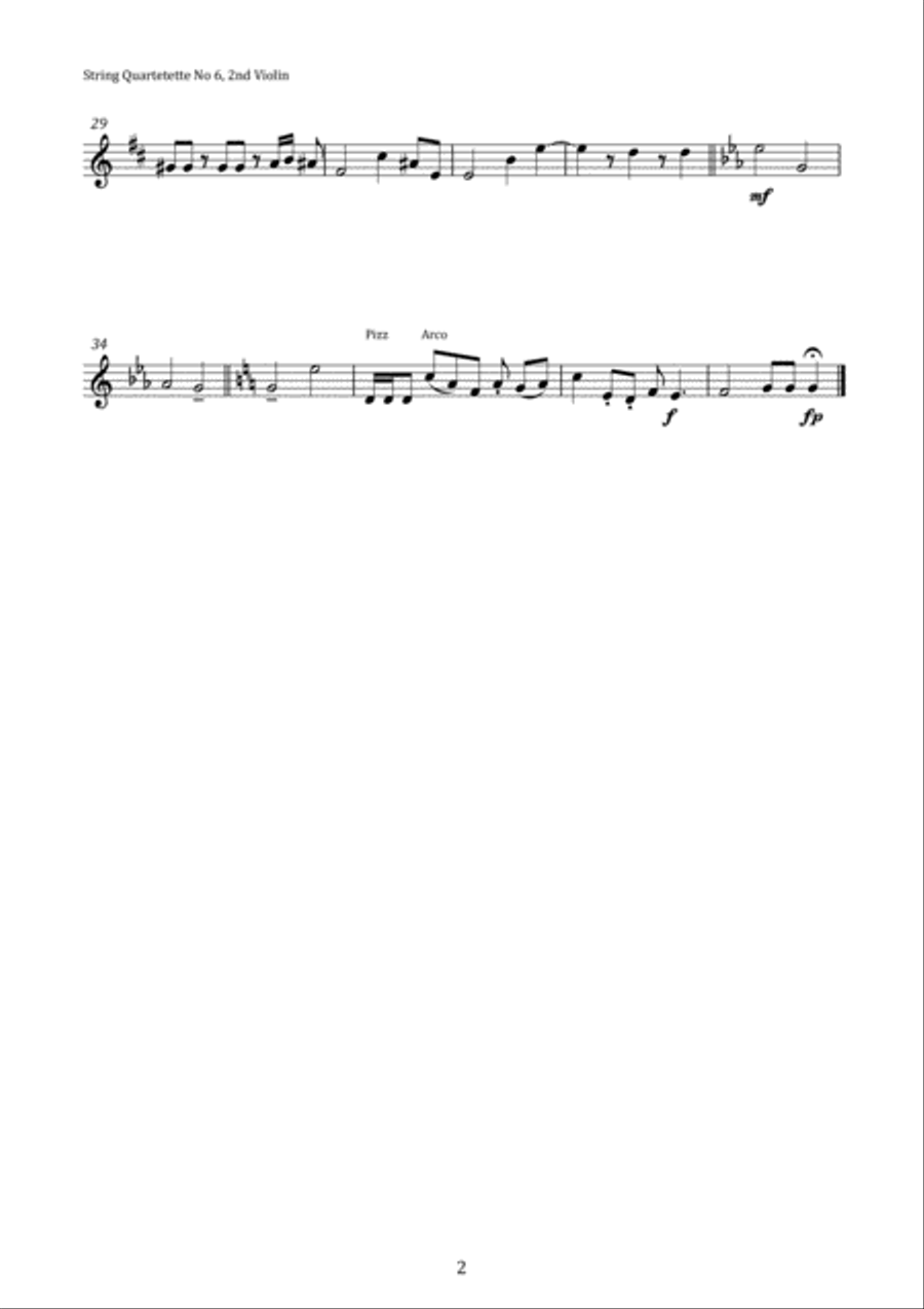 String Quartetette No 6 String Quartet scores gallery preview page 4