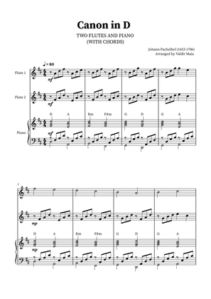 Book cover for Canon in D - Flute Duet with Piano