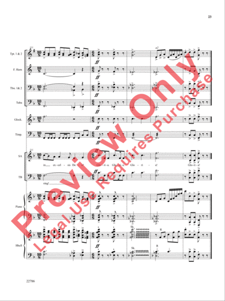 Gloria for Christmas Choir scores gallery preview page 24