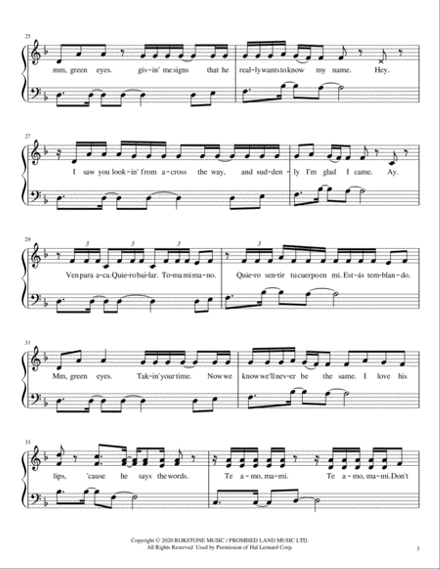 South Of The Border Piano Solo scores gallery preview page 3