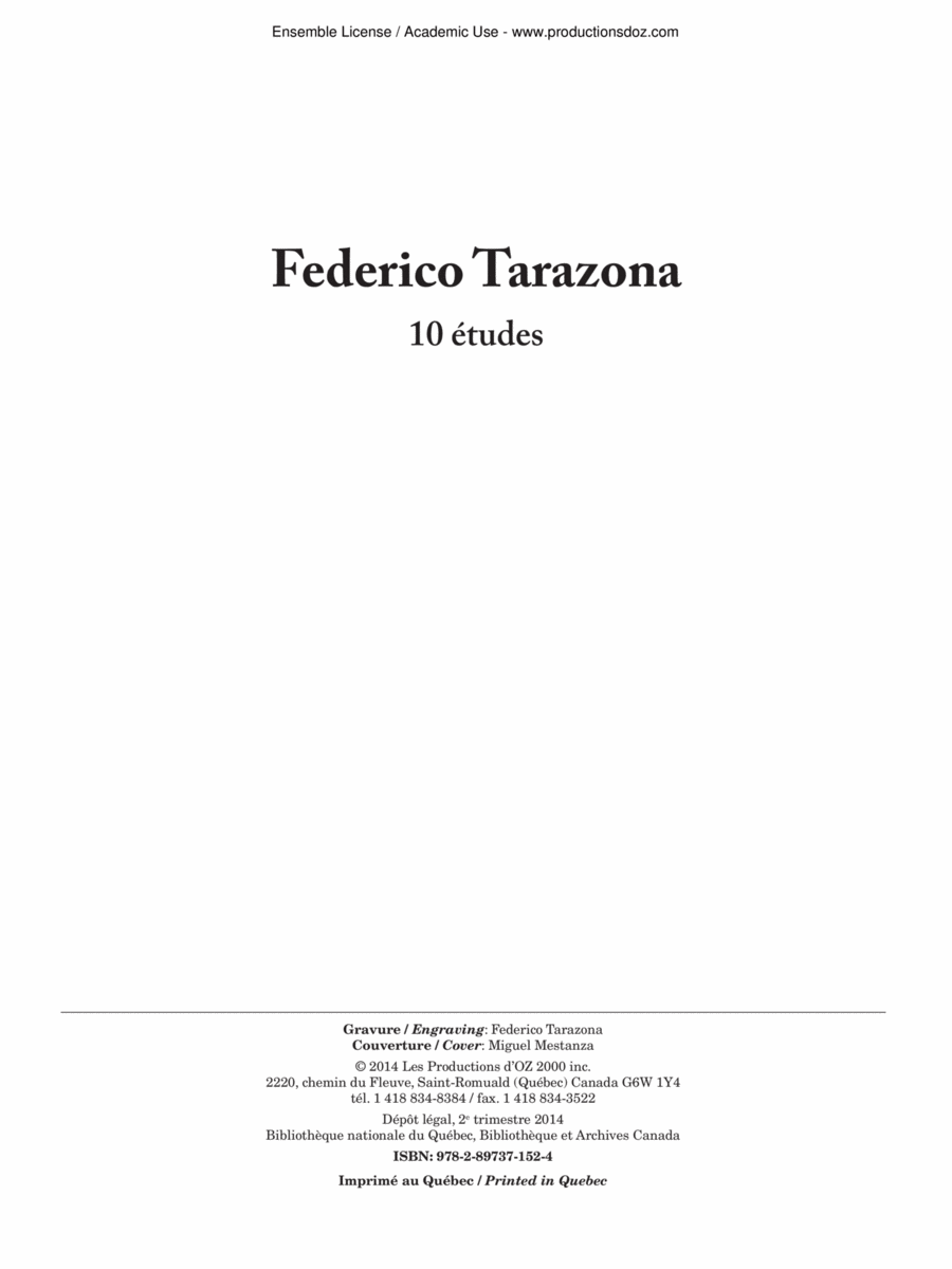 10 études 10 études Classical Guitar scores gallery preview page 1