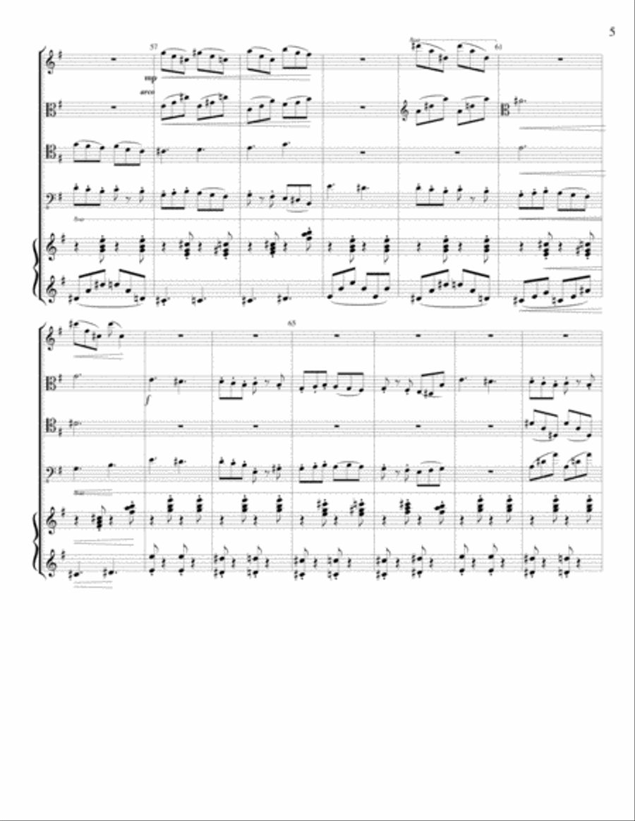 The Gathering Clouds Piano Quintet scores gallery preview page 5