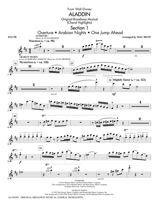Aladdin (Choral Highlights) (from Aladdin: The Broadway Musical) (arr. Mac Huff) - Flute