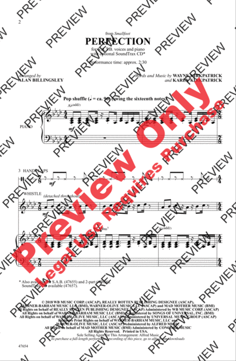Perfection 4-Part scores gallery preview page 2