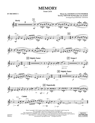Memory (from Cats) (arr. Johnnie Vinson) - Bb Trumpet 1