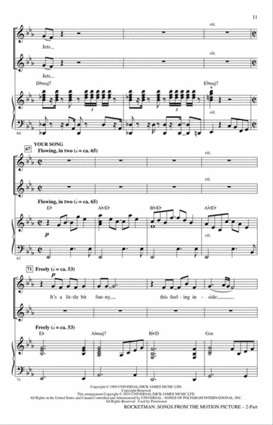 Rocketman: Songs from the Motion Picture 2-Part scores gallery preview page 5