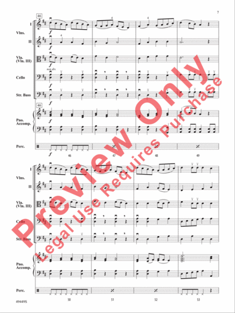 Snow Day Snow Day String Orchestra scores gallery preview page 8