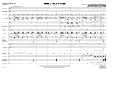 Times Like These (arr. Matt Conaway & Jack Holt) - Conductor Score (Full Score)