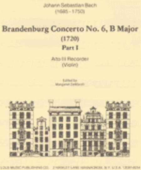 Brandenburg Concerto No. 6 in B Major Part I (Alto 3 recorder, violin)