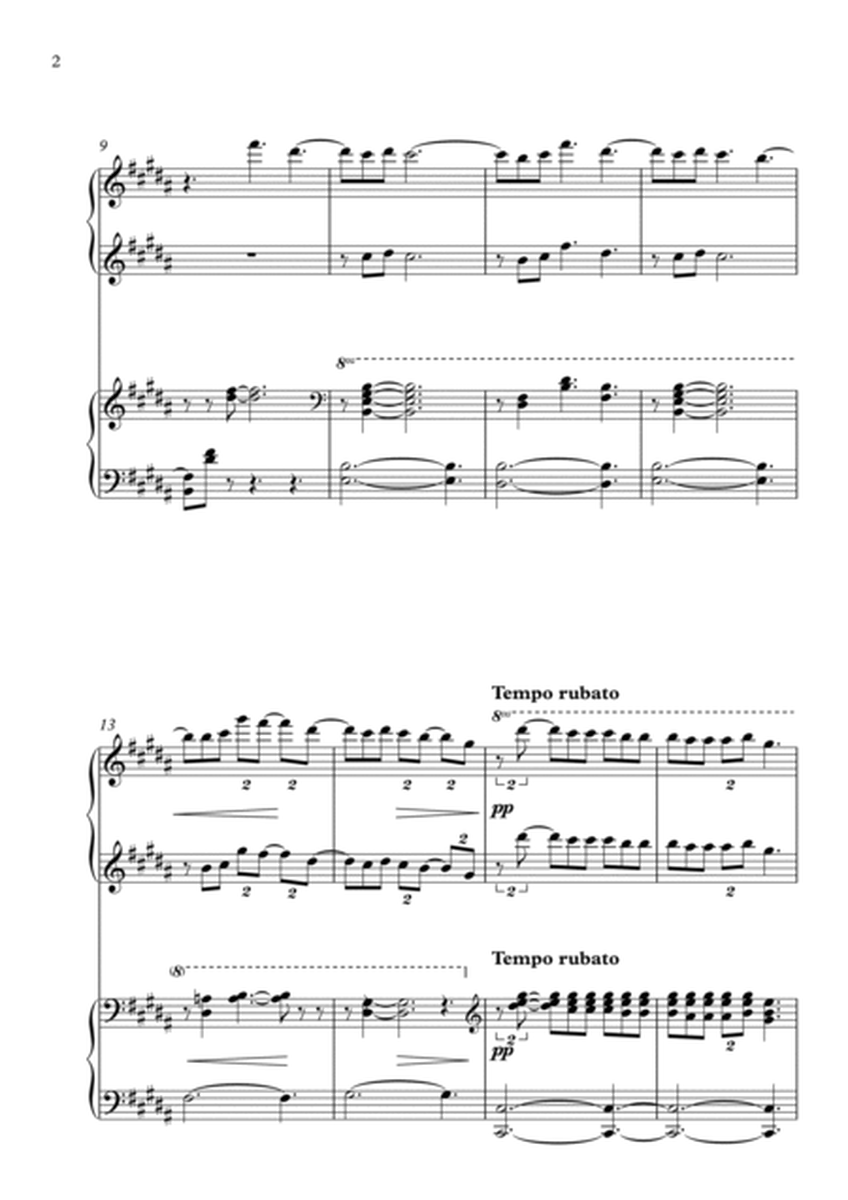 Clair de Lune - 4 hands (B maj) image number null