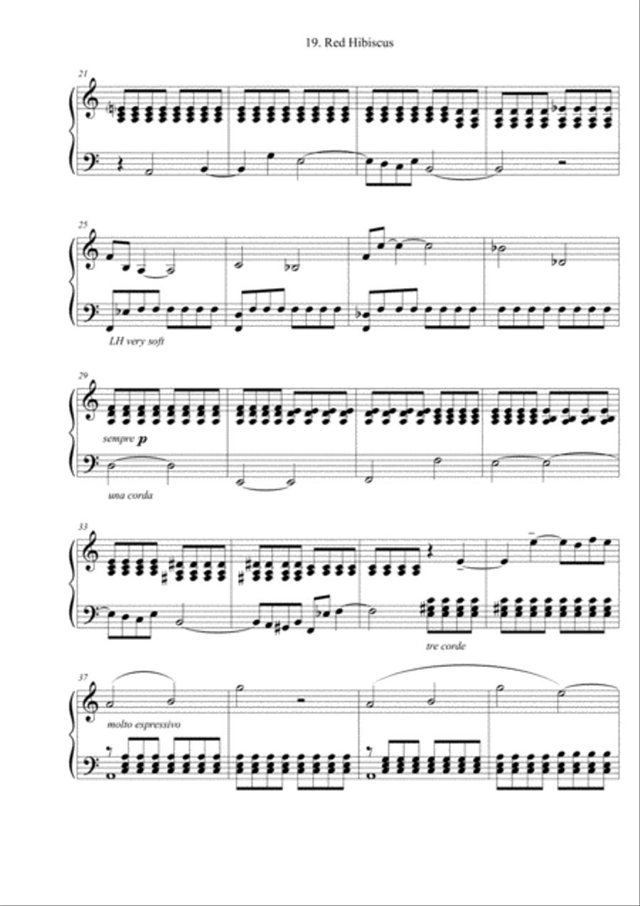 Red Hibiscus Piano Solo scores gallery preview page 2