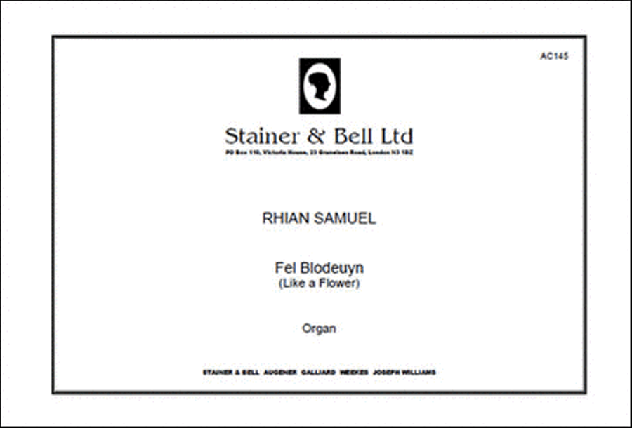 Fel Blodeuyn (Like a Flower) Organ scores gallery preview page 1