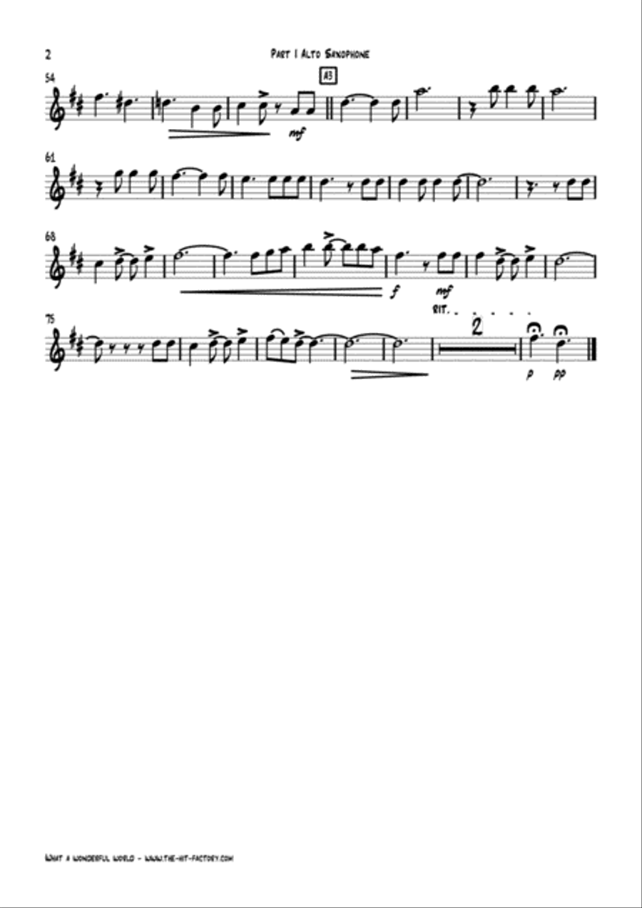 What A Wonderful World Woodwind Trio scores gallery preview page 6