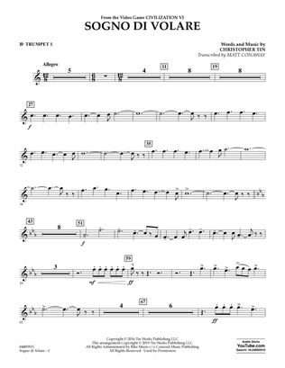 Sogno di Volare (from Civilization VI) (arr. Matt Conaway) - Bb Trumpet 1