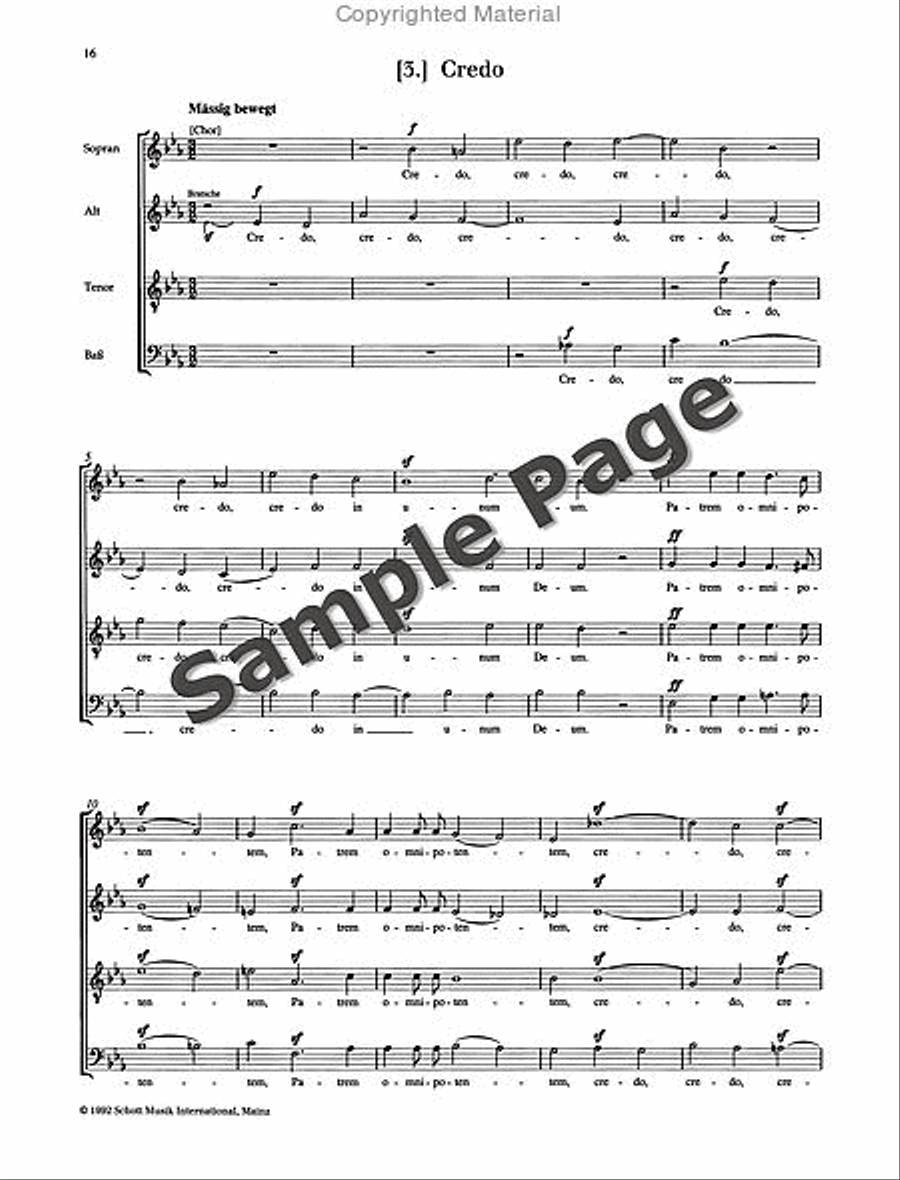 Missa Sacra Op. 147 4-Part scores gallery preview page 17