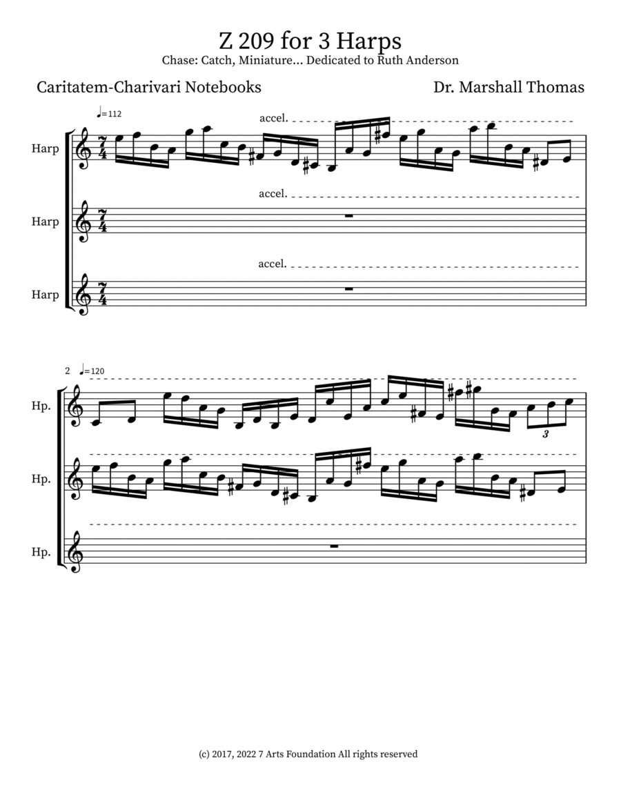 Z 209 for 3 Harps Harmonica scores gallery preview page 1