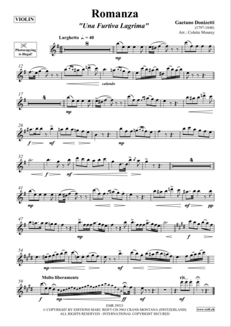 Romanza Violin scores gallery preview page 2