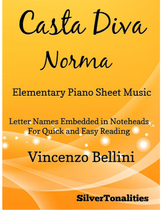 Casta Diva Elementary Piano Sheet Music