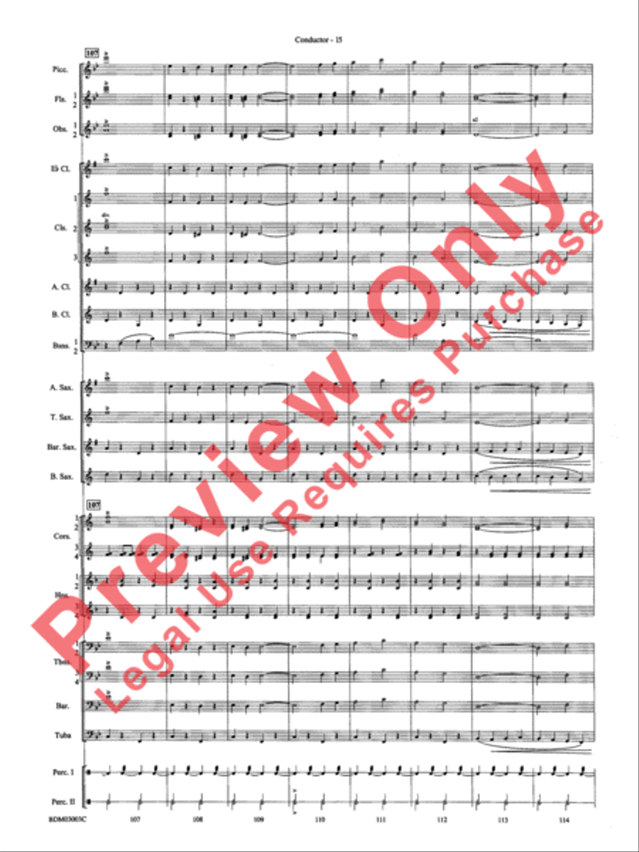 The Pride of the Wolverines Concert Band scores gallery preview page 17