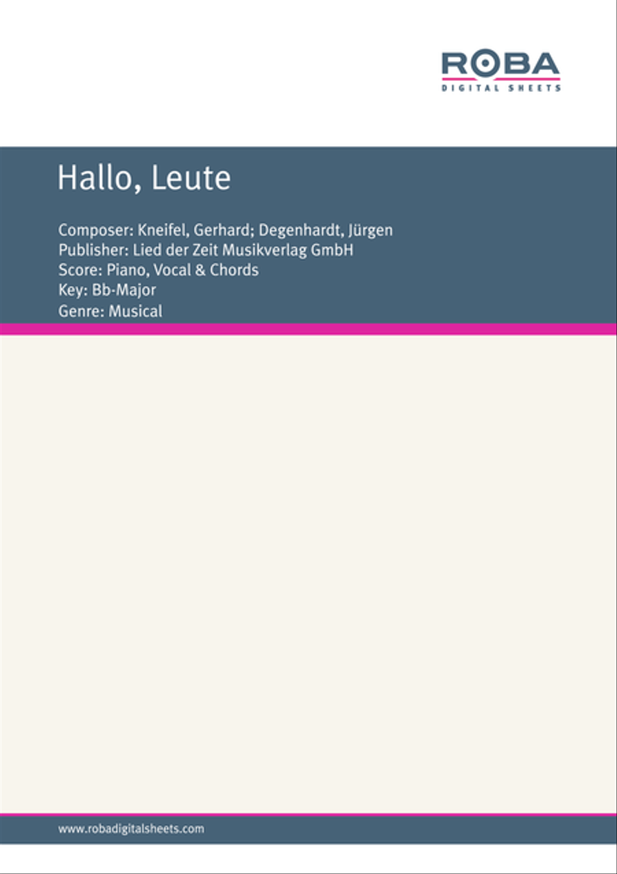 Hallo, Leute Hallo, Leute Voice scores gallery preview page 1
