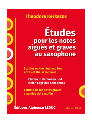 Book cover for Etudes Pour Les Notes Aigues Et Graves Au Saxophone