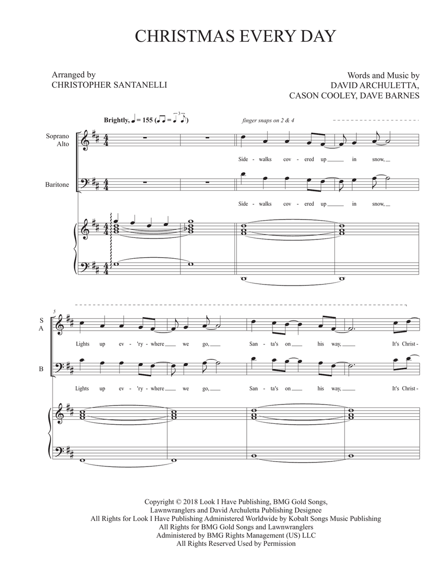 Christmas Every Day 3-Part scores gallery preview page 1