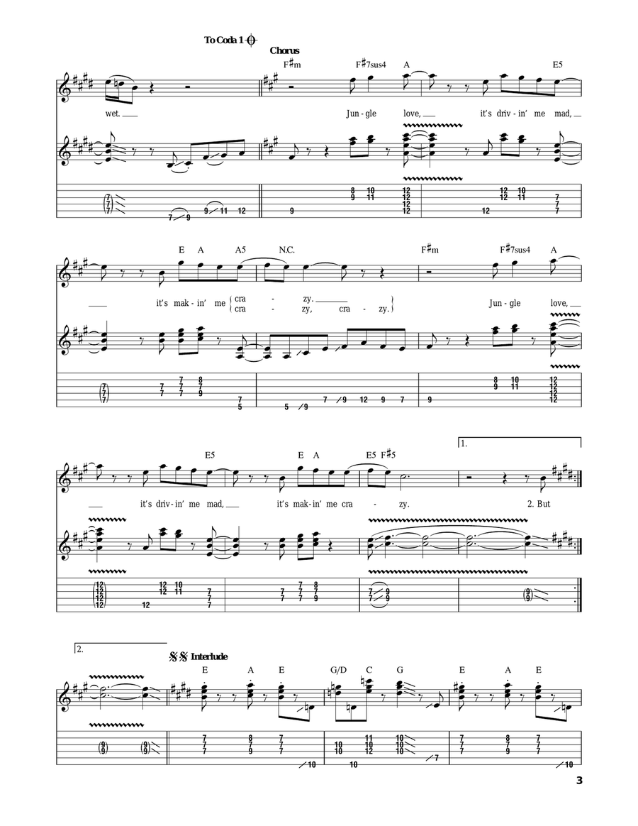 Jungle Love Jungle Love Acoustic Guitar scores gallery preview page 3