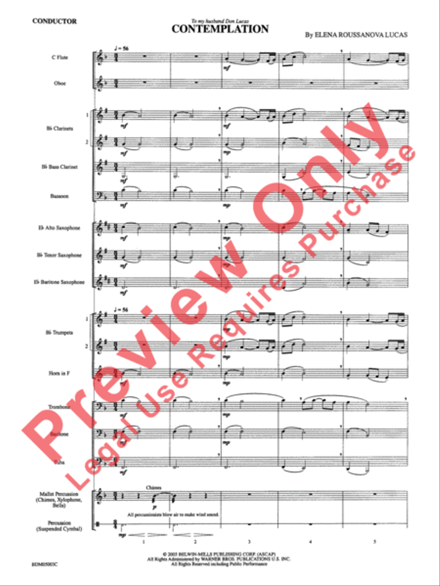 Contemplation Contemplation Concert Band scores gallery preview page 3