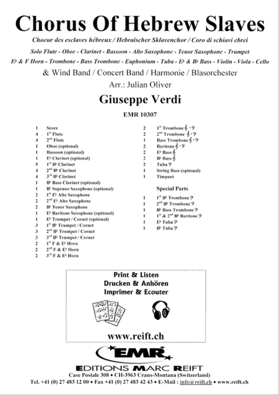 Chorus Of Hebrew Slaves Concert Band scores gallery preview page 2