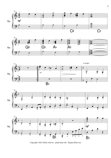 Abide with me - pedal harp solo image number null