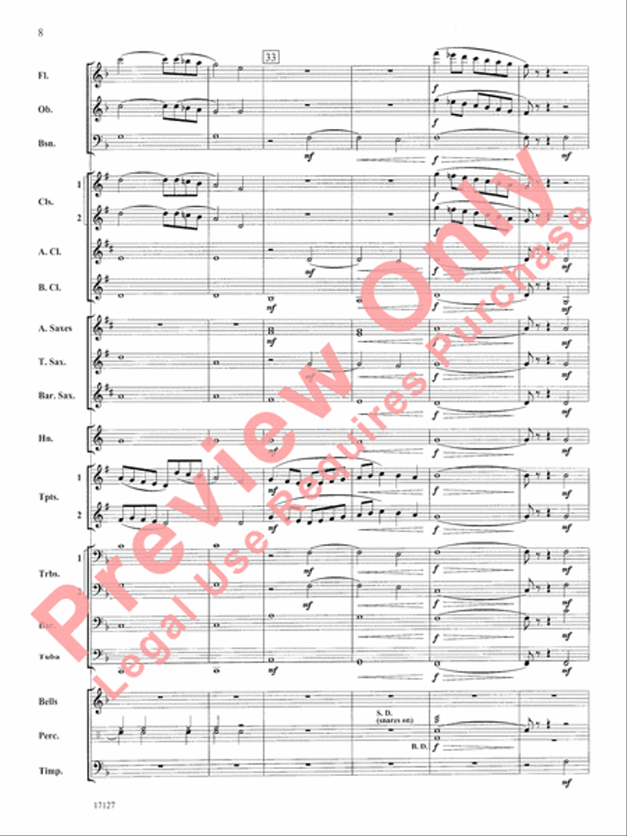 The Earl of Oxford's March Concert Band scores gallery preview page 9