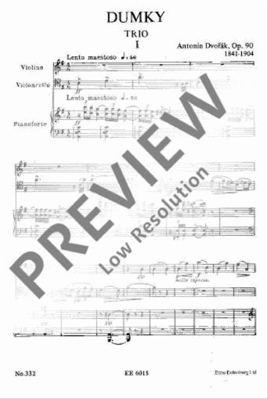 Piano Trio E minor Piano Trio scores gallery preview page 6