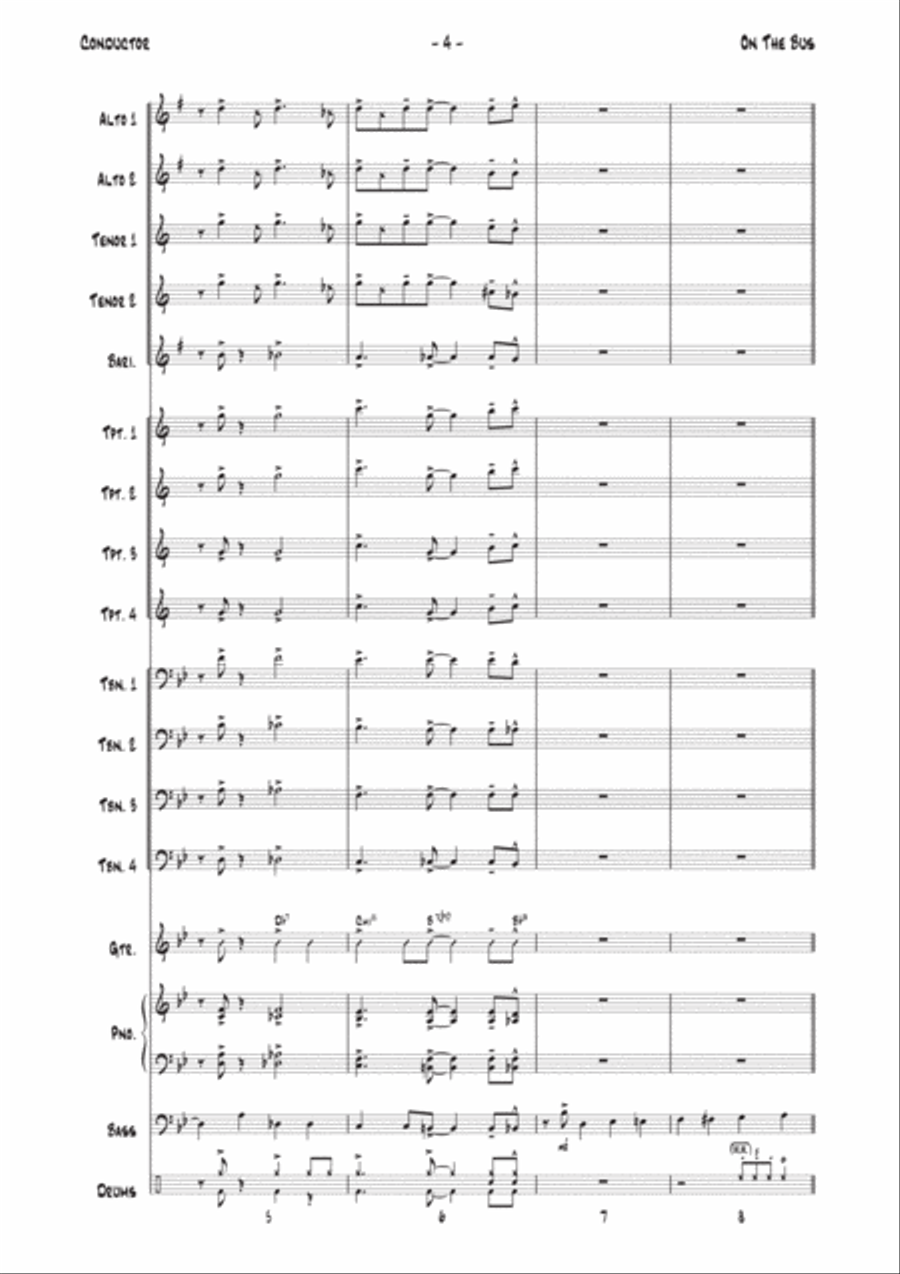 On The Bus Jazz Ensemble scores gallery preview page 4