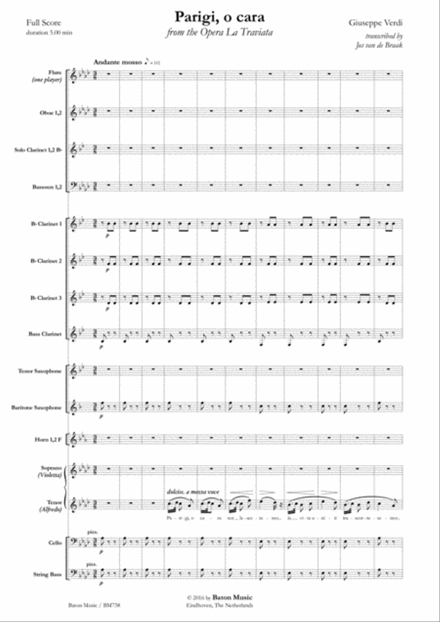 Parigi, o cara Concert Band scores gallery preview page 2