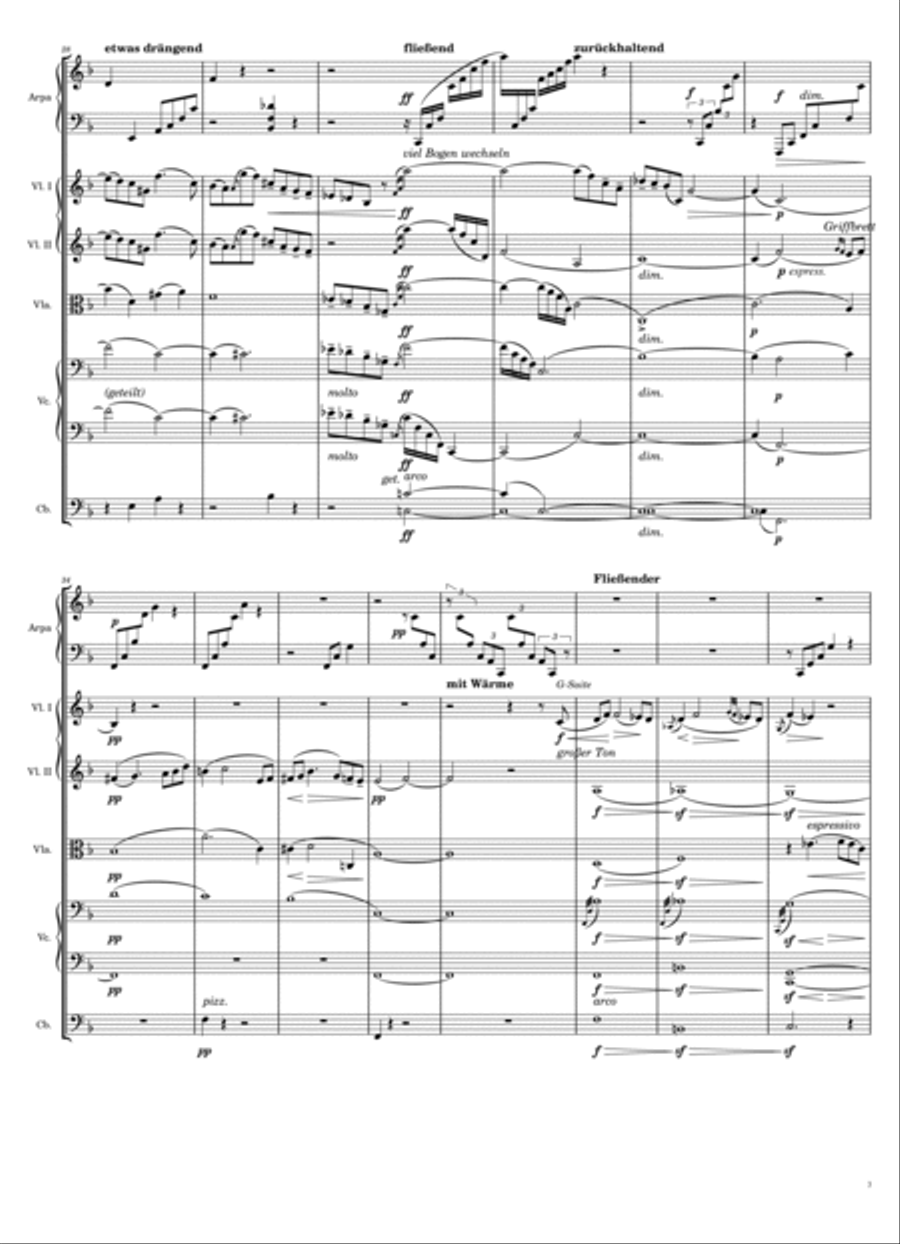 Symphony No. 5, 4th Movement String Quintet scores gallery preview page 3