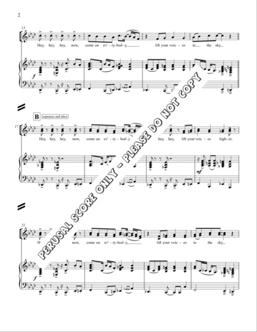 Lift Your Voices Higher Lift Your Voices Higher 4-Part scores gallery preview page 3