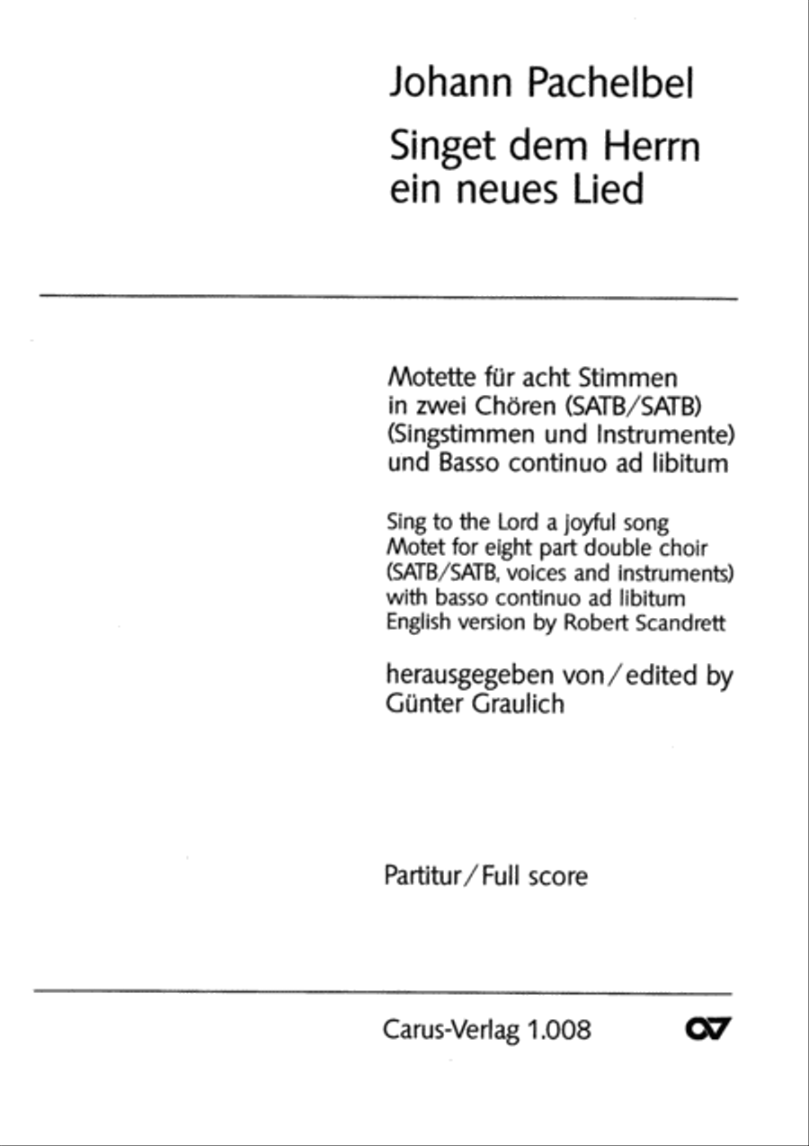 Sing to the Lord a new song (Singet dem Herrn ein neues Lied) 4-Part scores gallery preview page 2