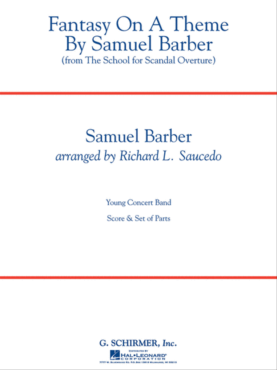 Fantasy on a Theme by Samuel Barber Concert Band scores gallery preview page 1