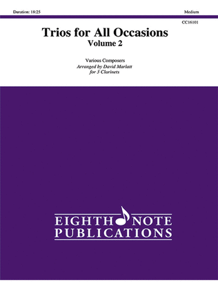 Book cover for Trios for All Occasions, Volume 2