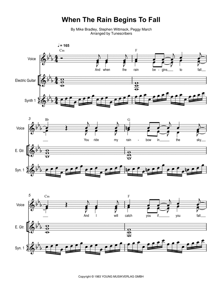 When The Rain Begins To Fall Small Ensemble scores gallery preview page 1