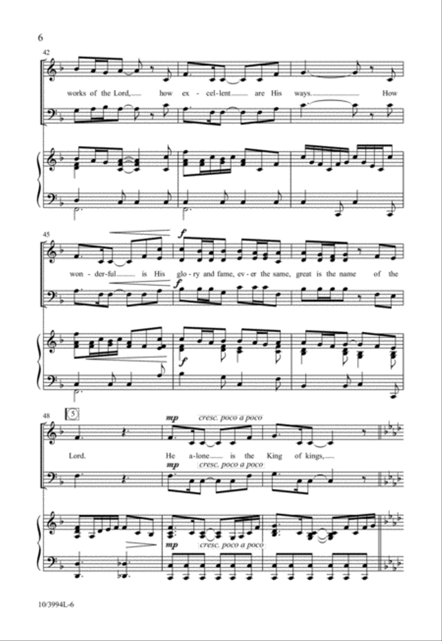 How Marvelous Are the Works 3-Part scores gallery preview page 6