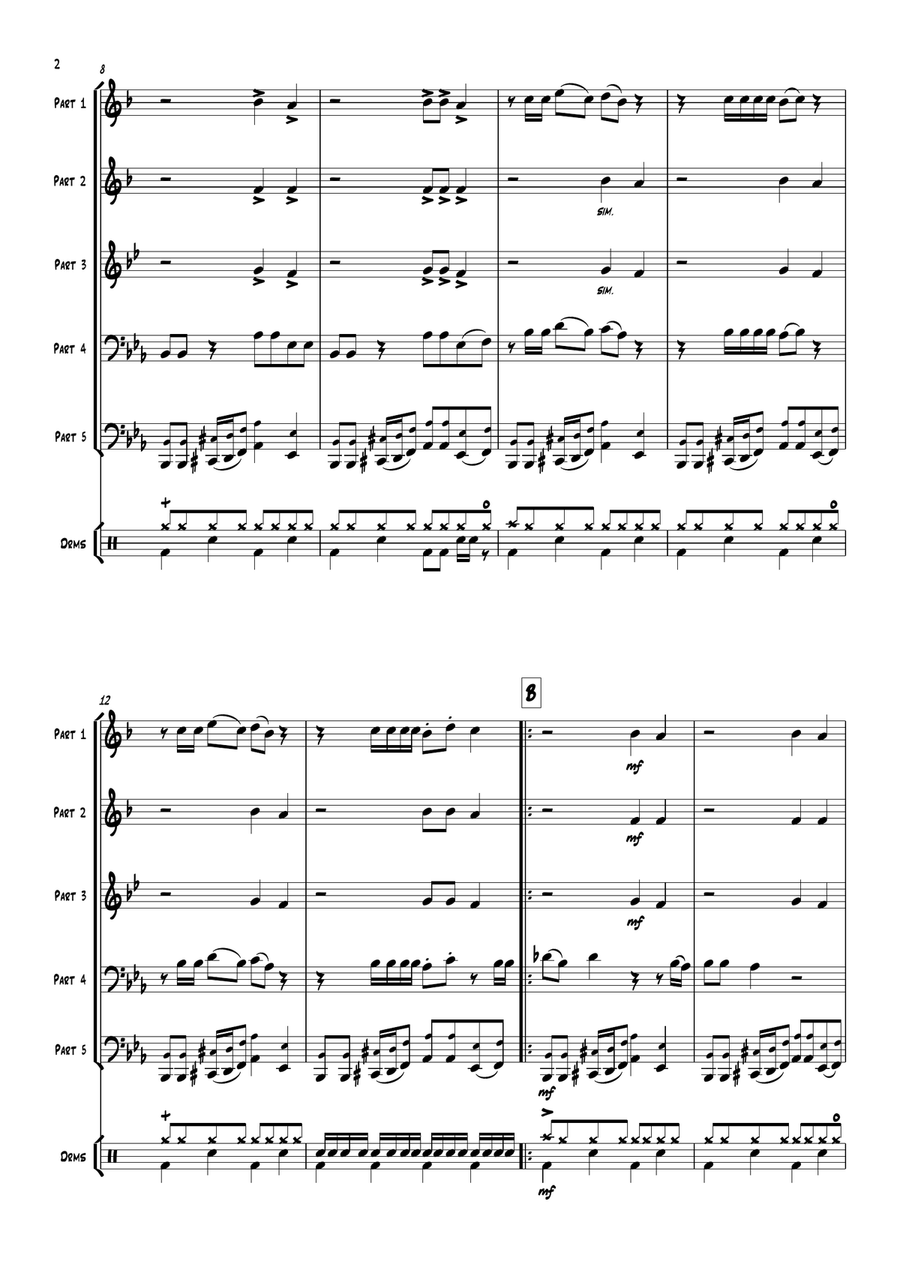 Ghostbusters Brass Quintet scores gallery preview page 4