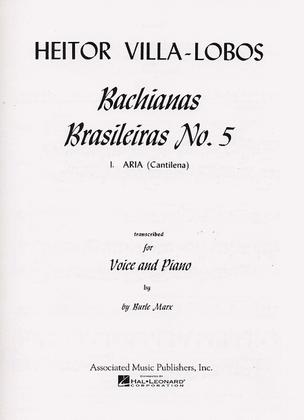 Book cover for Aria From 'Bachianas Brasileiras Cantilena No. 5'