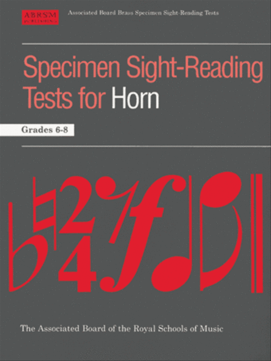 Specimen Sight-Reading Tests for Horn, Grades 6-8 Horn scores gallery preview page 1
