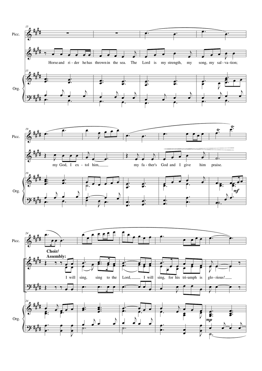 Canticle of Moses 3-Part scores gallery preview page 3